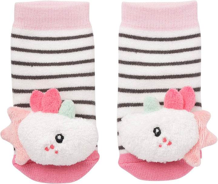 Fehn play glove safari - păpuși pentru degete pentru copii maimuță și elefant & șosete cu clopoței pentru copii unicorn - șosete pentru copii cu funcție de clopoțel și cap de unicorn - stimulează abilitățile motorii și simțurile Jucarii Bebe Naty Shop