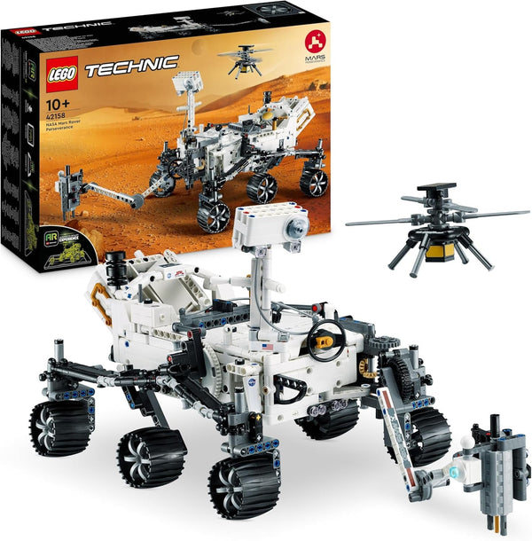 Set de jucării spațiale LEGO 42158 Technic NASA Mars Rover Perserverance cu aplicație Ar, jucărie științifică de construit pentru fete și băieți de la 10 ani în sus