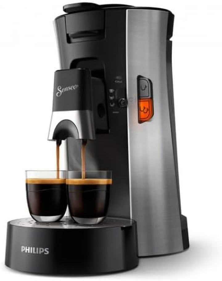 Philips CSA250/11 Espressor cu capsule Senseo Select Eco, Intensity Plus, Crema Plus, funcție Memo, oțel periat