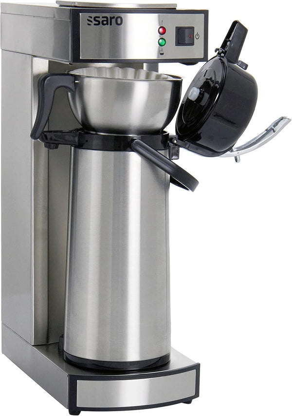 Espressor Saro, inclusiv vas cu pompă izolat din oțel inoxidabil – 2,2 l – Timp de preparare aprox. 5–6 min – Protecție la mersul în gol – 2,069 kW – Model THERMO 24