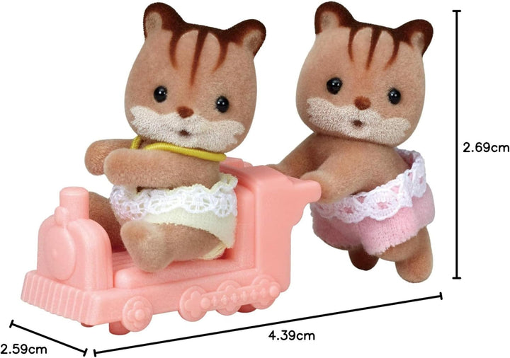 Sylvanian Families L5421 Figurine cu gemeni veveriță din nuc pentru casa de păpuși