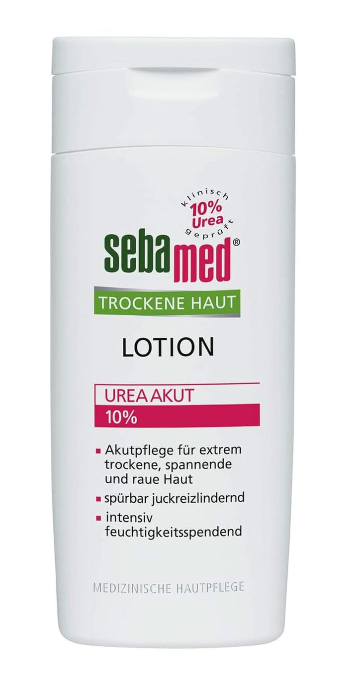 Sebamed Urea Akut, ameliorează vizibil senzația de tensiune, rugozitate și mâncărime, 200 ml