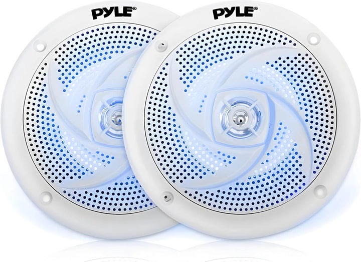 Pyle Outdoor Lautsprecher Boxen– Outdoor Speaker– Outdoor Box Wasserdicht 100Wt, 2-Wege Lautsprecher Passiv Mit Led-Lichtern, Standardisierte Aufbaulautsprecher Leicht Installierbar Mit Magnetstruktur