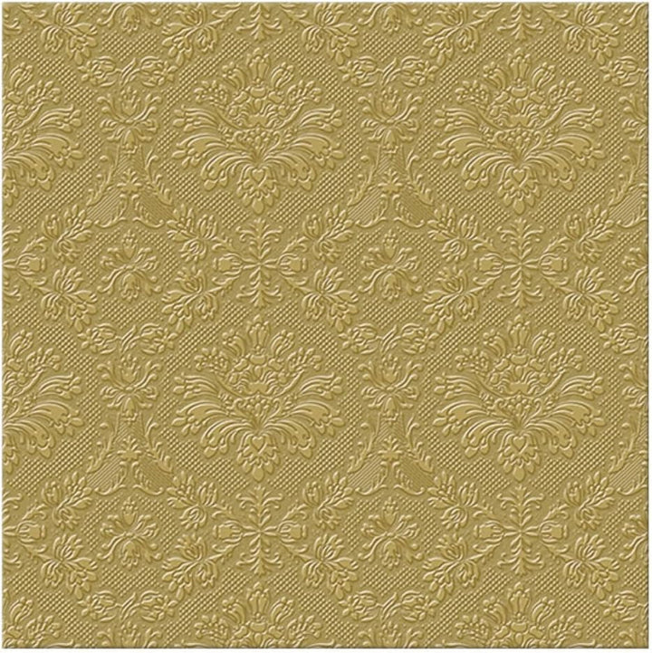 PAW - Șervețele 3 straturi (33 X 33 Cm) I 20 bucăți I Perfect pentru zile de naștere, petreceri, nunți, comuniuni și sărbători I Șervețele de hârtie colorate - ocazii speciale, ornamente I Inspiration Classic (Gold)