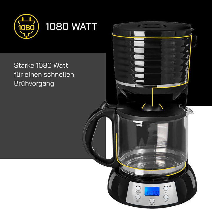 Espressor cu filtru COFFEE 3300 C | 15 cești de cafea | Dimensiune filtru 1x4 | Temporizator | Funcție de reținere a căldurii | 1080 wați | Afișaj LED