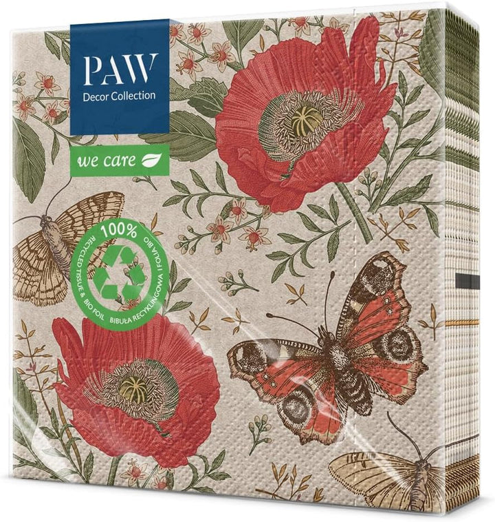 Collezione di decorazioni per zampe x collezione di decorazioni per zampe CM Caricci di carta con 3 strati. 20 pezzi. Stampato con colori basati sull'acqua. Decorazioni da tavolo. Nature, HIRSC, Paw_022022, cervo, 33 x 33 cm (pacchetto con 3)