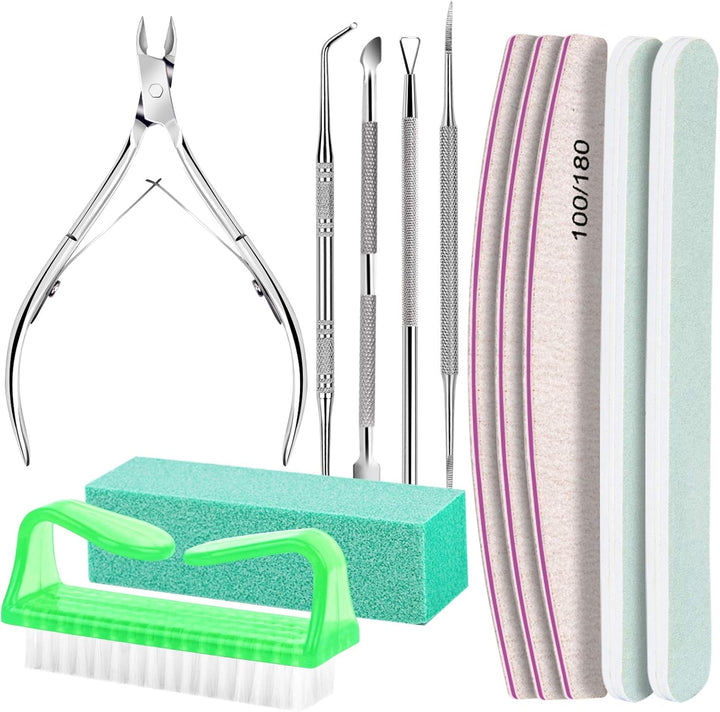 FANDAMEI Maniküre Set, Buffer Für Nägel, Nagelfeile 100/180, Nagelfeilen Für Gelnägel, Nagelhautschieber, Buffer Für Gelnägel, Feilen Für Gelnägel, Nagelzange, Nagelfeilen Set, Maniküre & Pediküre Set