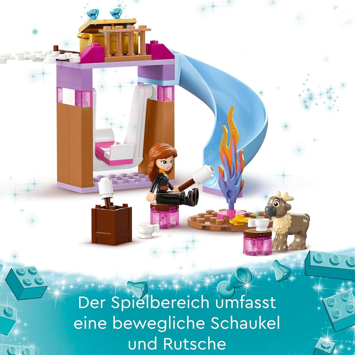 LEGO Disney Frozen Palatul de gheață al Elsei, castelul reginei de gheață, jucărie cu păpușile prințesei ELSA și Anna, plus 2 figurine de animale, cadou minunat pentru fete și băieți de 4 ani 43238