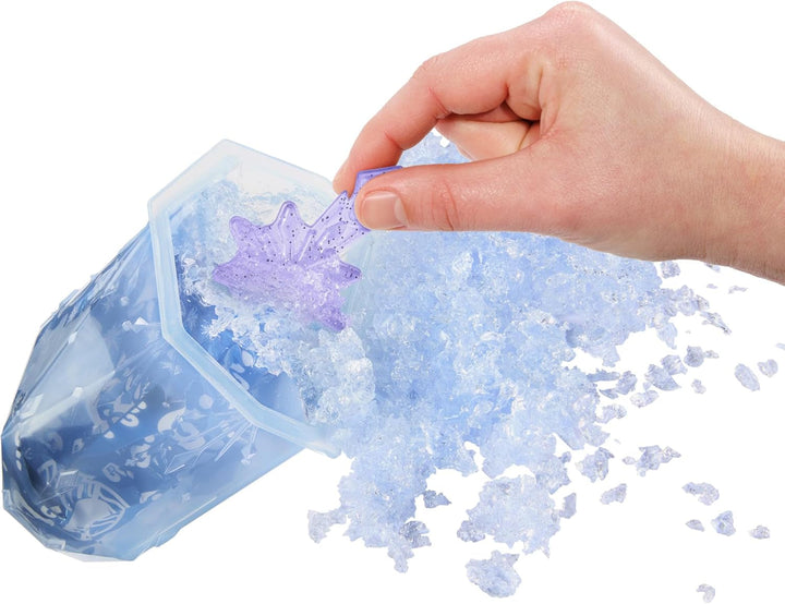 Mattel Disney Frozen Ice Reveal, păpușă cu gel de gheață Squishy și 6 surprize, inclusiv figurină Friends și accesorii (păpușile pot varia) HRN77
