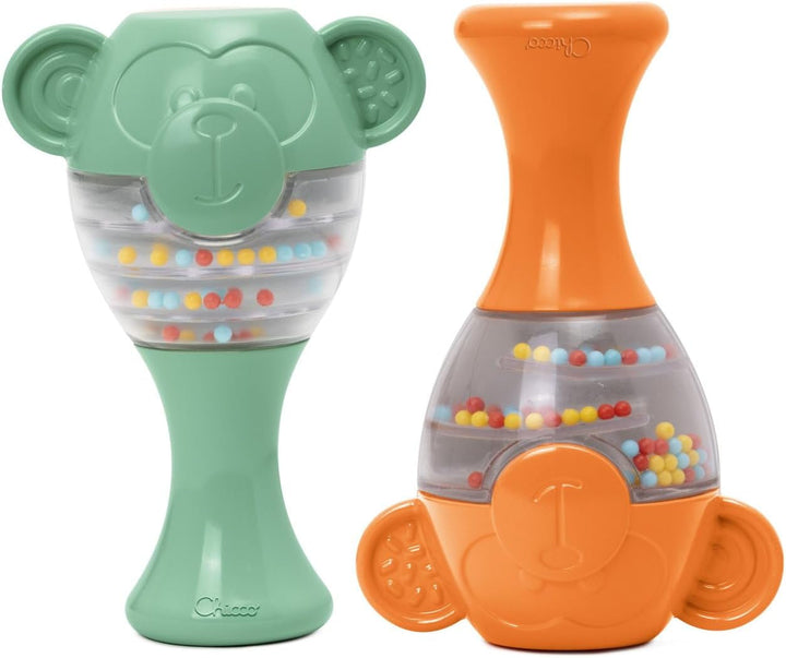 Chicco ECO+ clopoțel lalea, ușor de apucat și agitat, din plastic reciclat, fără culoare, cu clinchet amuzant, jucărie pentru copii, 3-18 luni Jucarii Bebe Naty Shop Maimuță Marakas Eco+