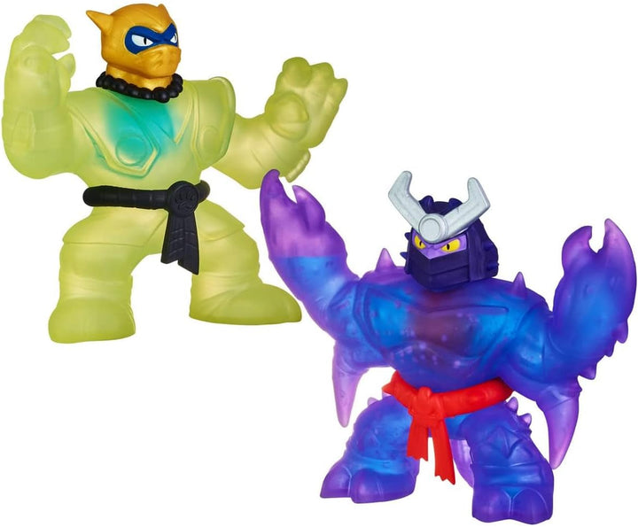 Heroes of Goo Jit Zu-Shifters Versus Pack: Liquid Gold Pantaro VS Shadow Orb Scorpius: Două figuri de acțiune super elastice și extensibile cu umplutură unică Goo și Goo, 41407
