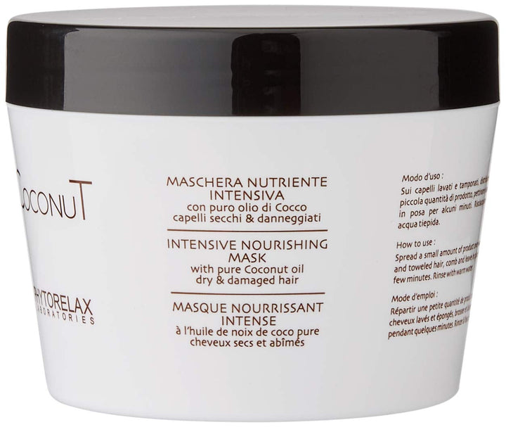 Mască nutritivă intensivă pentru păr Phytorelax cu ulei de nucă de cocos, 1 pachet (1 x 250 ml) Masca de par Naty Shop