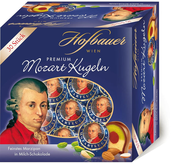 Hofbauer Wien Mozartkugeln Milchschokolade Box 600G (30 Stk.)