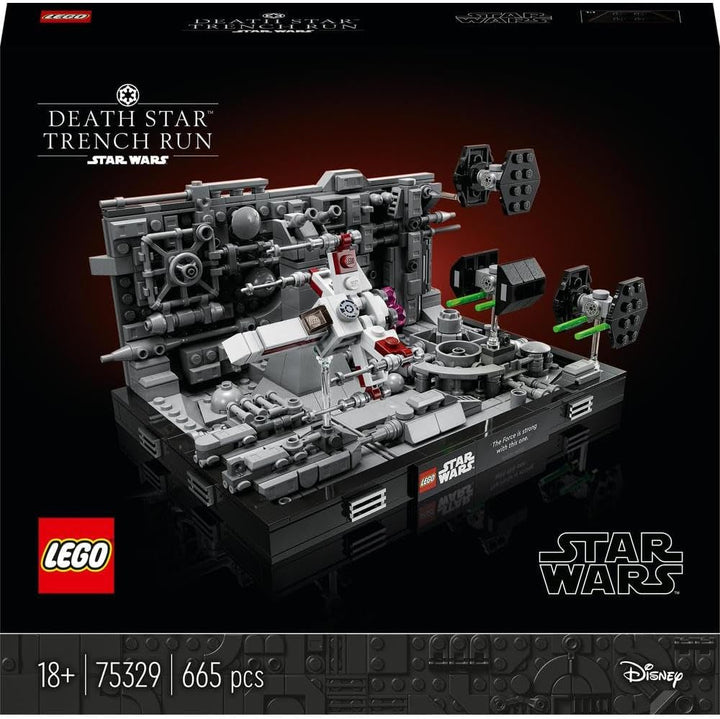 LEGO 75329 Star Wars Death Star Trench Run Diorama Set, kit model pentru adulți cu X-Wing-ul lui Luke Skywalker, merchandise pentru fani din A New Hope, decorare cameră, cadou