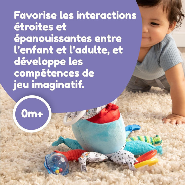 Jucărie pentru copii Lamaze "Căpitanul Calamari, caracatița pirat" Clip & Go, jucărie de înaltă calitate pentru copii mici, consolidează relația părinte-copil, jucărie pentru copii, 0-6 luni Jucarii Bebe Naty Shop