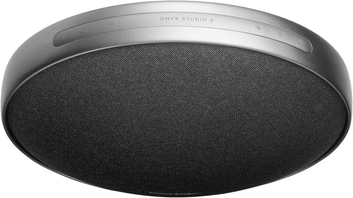 Harman Kardon Onyx Studio 9, Difuzor Bluetooth portabil cu conexiune Auracast pentru mai multe difuzoare, auto-tuning adaptiv, port de încărcare USB, autonomie 8 ore, negru