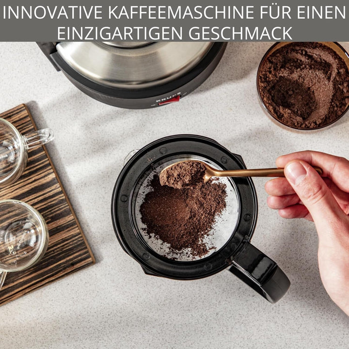 Cafetiera cu filtru Krups T8, 850 Watt, Oprire automată, 8-12 cești, Capacitate 1 litru, Filtru permanent, Comutator on/off iluminat, Ușor de utilizat, Negru, KM4689 Espressoare Besuche den Krups-Store