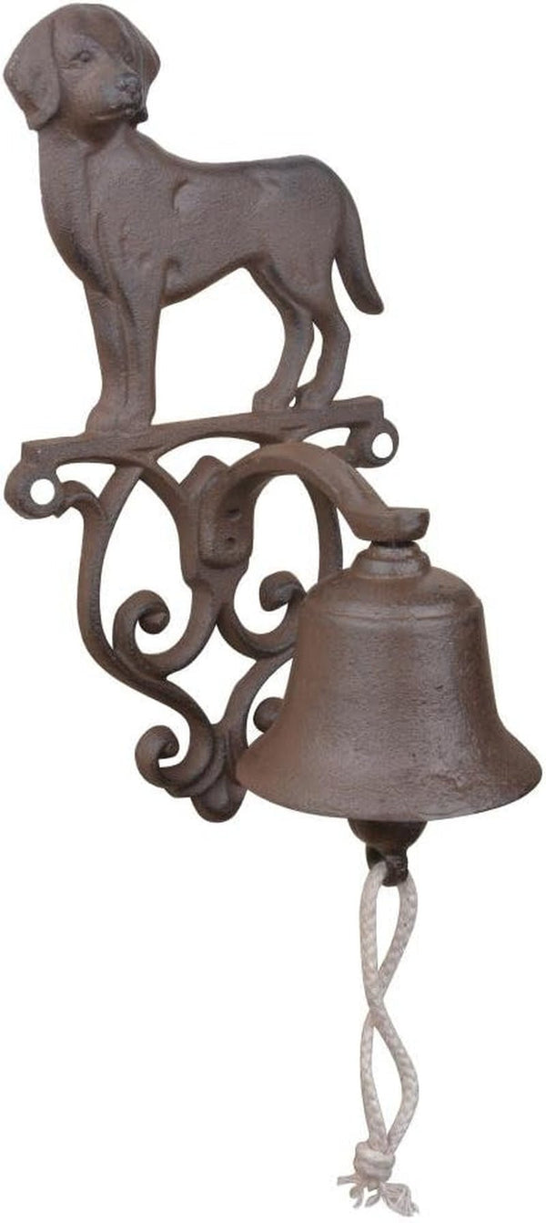 Câine sonerie realizat din fontă și cablu de bumbac, 14,3 x 13,2 x 24,9 cm Statuete si sculpturi Naty Shop Singur