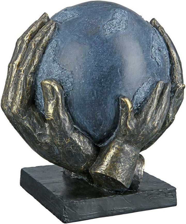 Casablanca design modern GILDE Deco Sculptură Figura Salvați lumea - Glob în mâini - Înălțime 19 cm Statuete si sculpturi Naty Shop