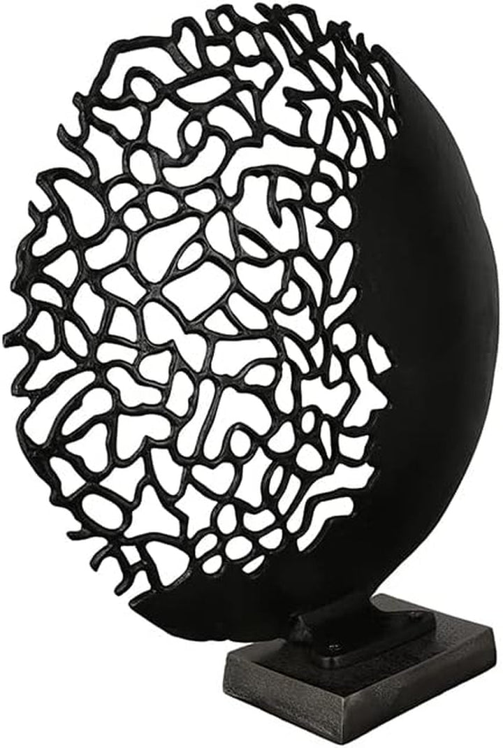 Casablanca design modern GILDE sculptura Osaka negru H: 44 cm W: 41 cm D: 10cm 43491 Statuete si sculpturi Naty Shop