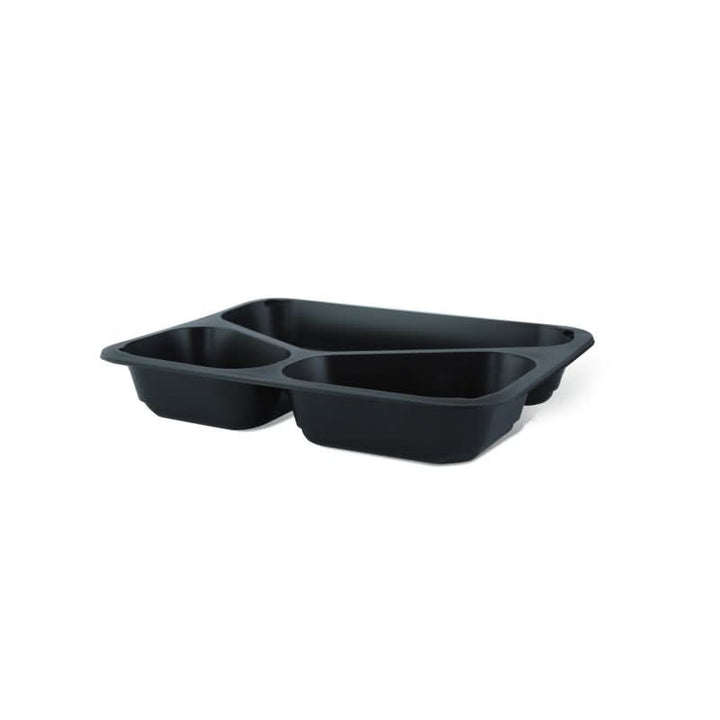 Caserola Termo 3 compartimente si Capac Transparent, Set 10 bucati Catering Nati Shop