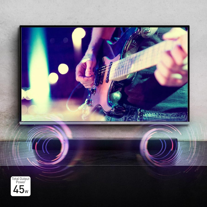 Panasonic SC-HTB150 Soundbar (Kabellos Und Verkabelt, Mit Kabellosem Subwoofer, 2.1-Kanal, Soundbar-Lautsprecher, 100 W, Bassreflex, HDMI), Schwarz