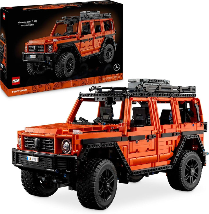LEGO Technic Mercedes-Benz G 500 Professional Line, set de construcție cu model de mașină G-Class, cadou pentru adulți, set de vehicule de lux de teren, obiect de colecție Mercedes, mașină de jucărie 42177