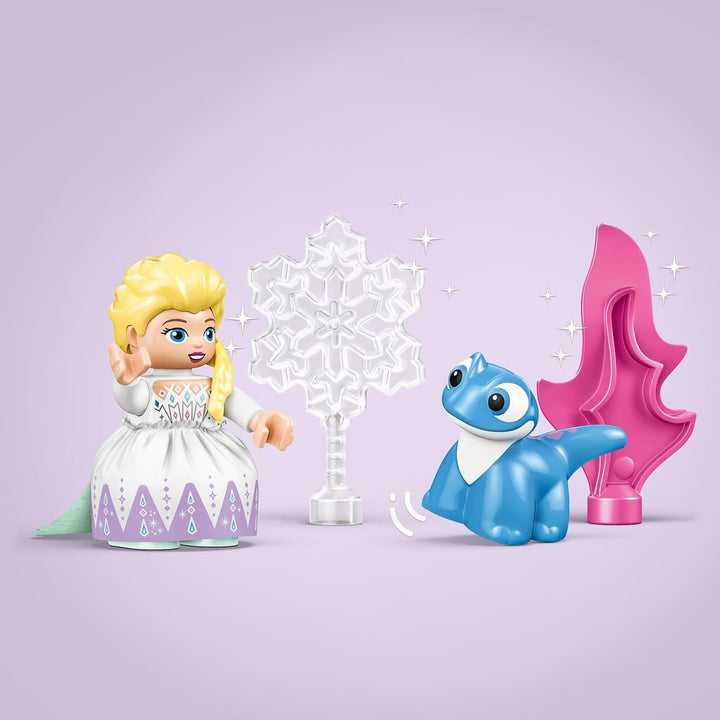 LEGO DUPLO | Disney ELSA și Bruni în pădurea fermecată, jucărie Ice Queen cu 4 figuri pentru copii de 2 ani, cadou preșcolar pentru fete și băieți 2+ ani, bazat pe Frozen 2 10418