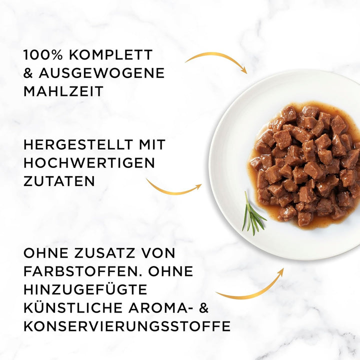 Gourmet Gold Délicatesse En Sauce Hrană umedă pentru pisici, cu carne de vită și pui, 12Pack (12 X 85G)