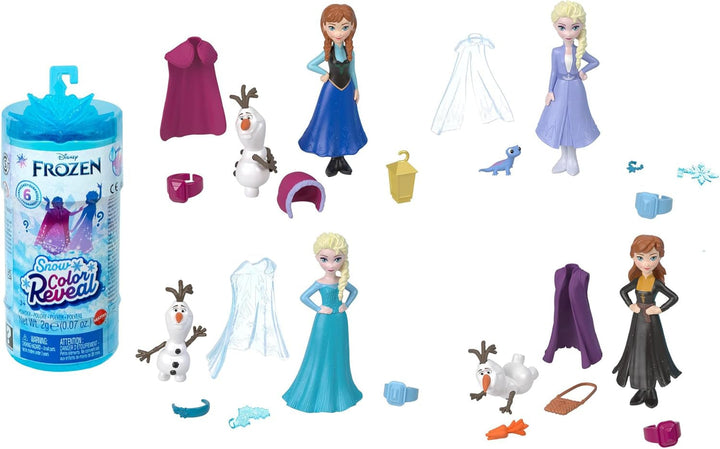 Mattel Disney Frozen Ice Reveal, păpușă cu gel de gheață Squishy și 6 surprize, inclusiv figurină Friends și accesorii (păpușile pot varia) HRN77