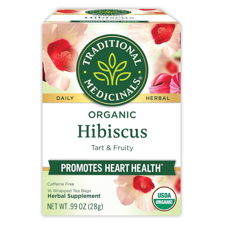 Tea, Organic Hibiscus, Supports Your Cardiovascular System, 16 Tea Bags Tea USA Naty Shop Hibiscus Pack Of 1