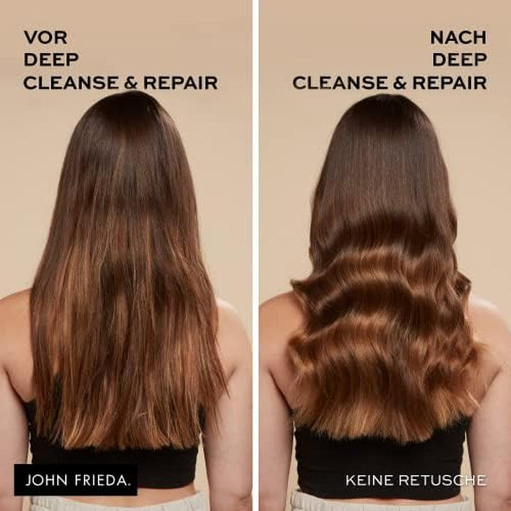 John Frieda - Deep Cleanse & Repair Mask / Treatment - Conținut: 250 ml - Cu ulei de semințe de cânepă + avocado hrănitor - Mască de păr calmantă pentru părul deteriorat Masca de par Naty Shop