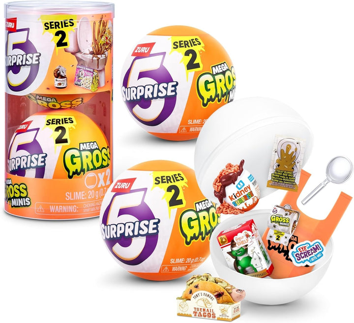 5 Surprise 77568 Capsule Gross Mega Gross Minis Seria 2 de la ZURU, 2 Capsule