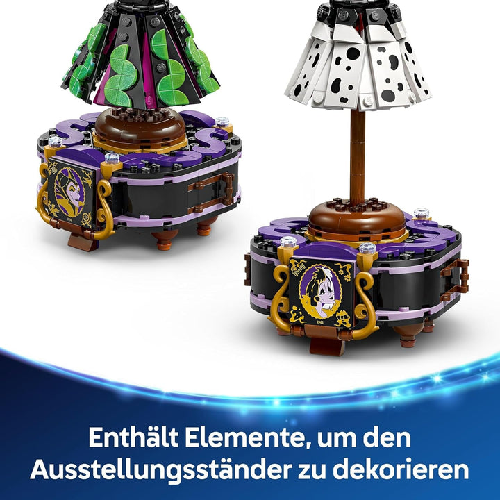 LEGO Ç€ Disney Villains The Dresses Of Maleficent And Cruella De Vil - Jucărie pentru băieți și fete de la 9 ani - Incl. 2 mini păpuși și 2 figurine de animale - Cadou aniversar pentru fani 43262