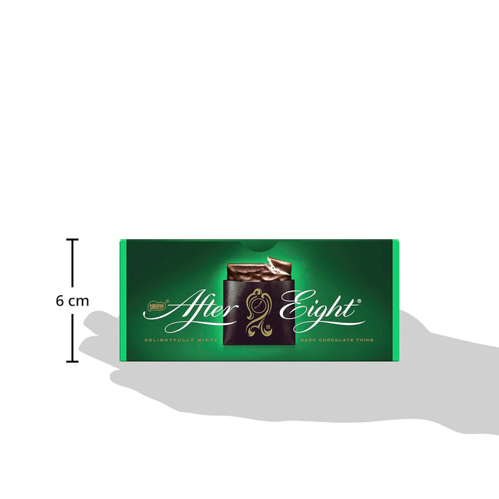 NESTLÉ after EIGHT, Hauchdünne Schokoladen-Täfelchen Aus Dunkler Schokolade Mit Pfefferminz-Cremefüllung Für Genießer, 12Er Pack (12X200G)