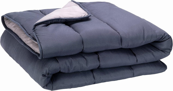 Pikolin Home - Plapumă reversibilă 300 G - Umplutură nordică bicoloră - Pentru pat 90 - confortabilă, caldă, respirabilă, albastru marin, 140 X 200 cm Plapumi si pilote Naty Shop Titlu implicit
