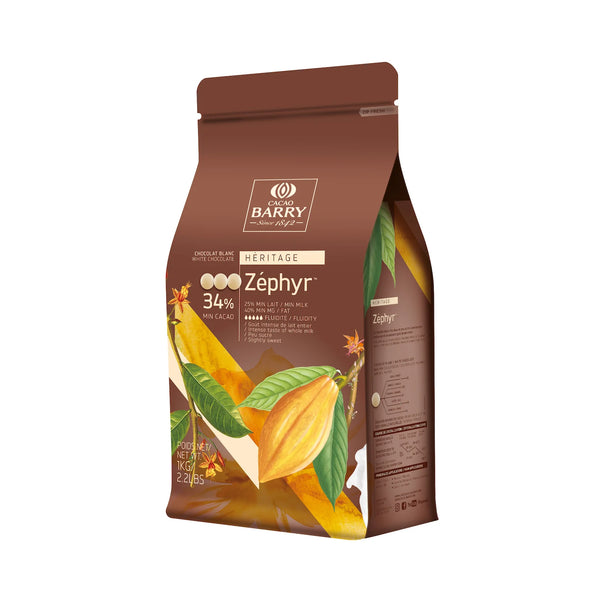 Ciocolata Alba 34 % Zephyr, 1 Kg, Cacao Barry Materii Prime Profesionale Naty Shop