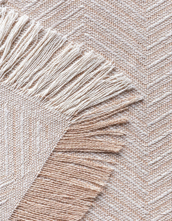 Todocama Mehrzweck-Tagesdecke, Tagesdecke, Ãœberwurf FÃ¼r Bett, SofaÃ¼berwurf, Jarapas, FischgrÃ¤tenmuster (230 X 260 Cm, Sandbeige).