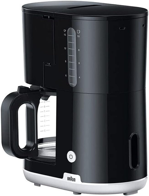 Cafetieră cu filtru pentru micul dejun de uz casnic Aromacafe Optibrew, sistem de oprire automată, pentru până la 10 cești, potrivită pentru mașina de spălat vase, 1000W, neagră