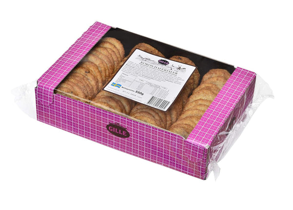 Biscuiți suedezi fini cu ovăz și nucă de cocos Gille Kokostaler, 550 g (1 pachet)