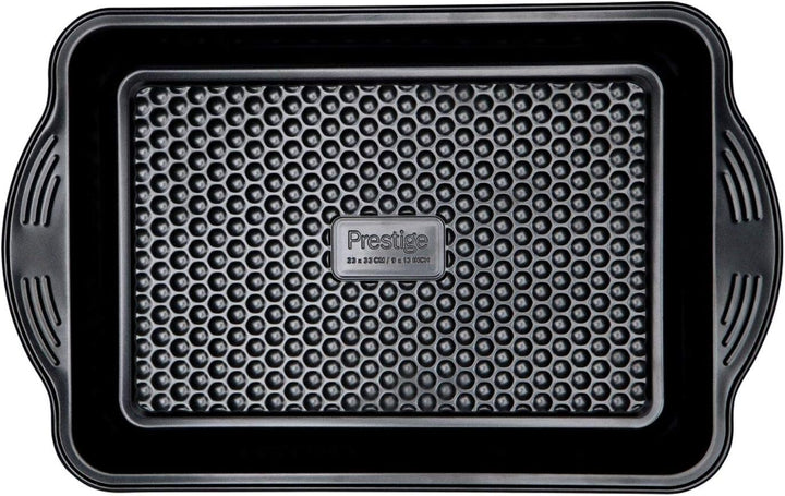 Prestige 48227 Aerolift Muffin Zinn, Carbon Steel, Schwarz