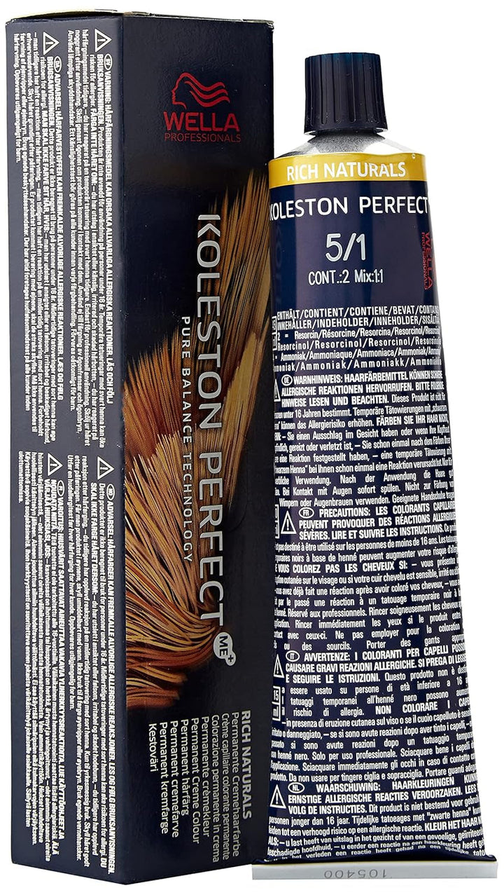 Wella Koleston Perfect Hair Colour Pure Naturals, 60 ml Vopsea pentru par Naty Shop 60 Ml (1 pachet) Rich Naturals 5/1