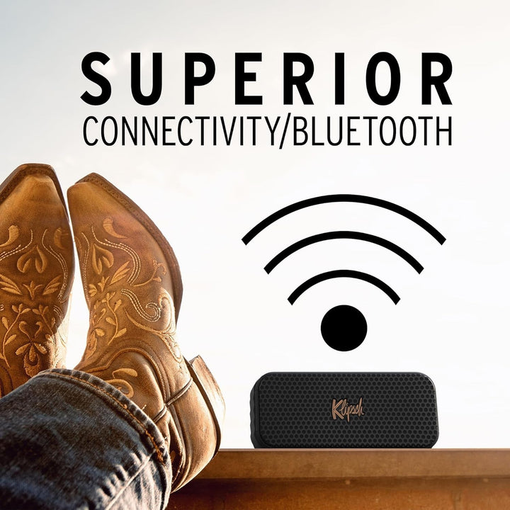 Klipsch, Nashville, Difuzor Bluetooth portabil, Standard Ip67, Rezistent la apă și praf, Autonomie 24 ore, Bluetooth 5.3, Curea de transport reglabilă și detașabilă, Negru.