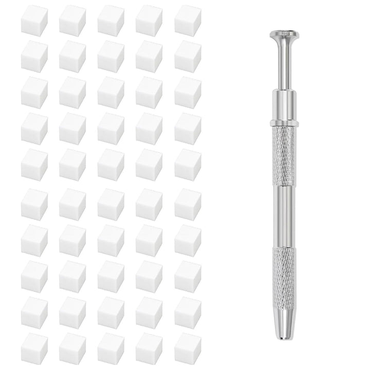 100 Stück Nail Art Schwamm Mit Piercing Zange,Nail Art Zubehör Schwamm Mit Piercing Kugel Aufdreher,Sponge Brush Applikator,Nagelkunst-Rendering-Werkzeuge,Für Gradient Nail Art Patterns Erstellen.