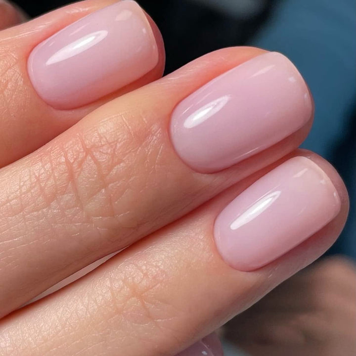 Ojă gel roz transparent – 16 ml, nuanța pielii, lampă LED translucidă pentru unghii, ojă gel pentru unghii, model Nail Art M087