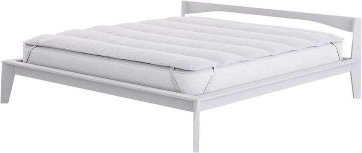 Lenjerie de pat italiană Elegant matlasat Topper, alb, dublu Plapumi si pilote Naty Shop