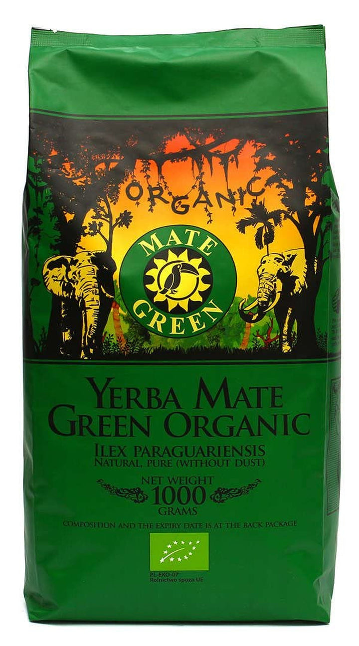 Ceai Mate Bio ● Yerba Mate Bio 1 kg ● Frunze organice vrac | 95% frunze mari 5% tulpini | Recoltat tradițional, uscat fără fum ● Ceai Mate brazilian ● 25 g El Pajaro