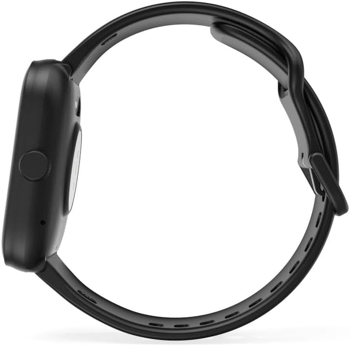 Hama Smartwatch (ecran color 1.65", funcție telefon, Whatsapp, e-mailuri etc., asistent vocal, rezistent la apă, fitness tracker cu 100 de sporturi + ritm cardiac, oxigen din sânge, calorii etc.) negru