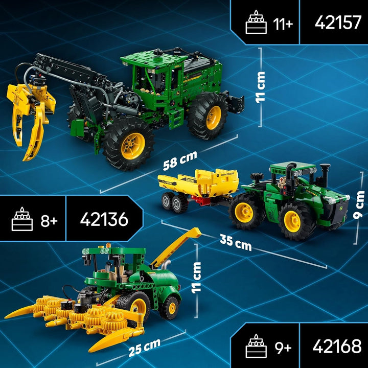 LEGO Technic John Deere 9620R Tractor 4WD, cu remorcă basculantă, jucărie agricolă clasică pentru copii, băieți și fete de la 8 ani, kit model de colecție 42136