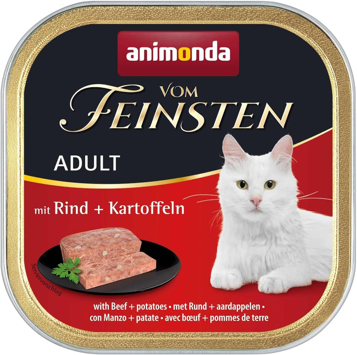 Animonda Vom Feinsten Adult Sauce Variety (32 X 100 G), hrană umedă pentru pisici adulte, hrană pentru pisici fără cereale și zahăr, bucăți fragede într-un sos delicios